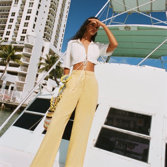 Zara tie front cropped shirt - Picture 4 of 9